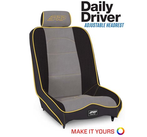 PRP Daily Driver High Back 4In. Extra Tall Suspension Seat