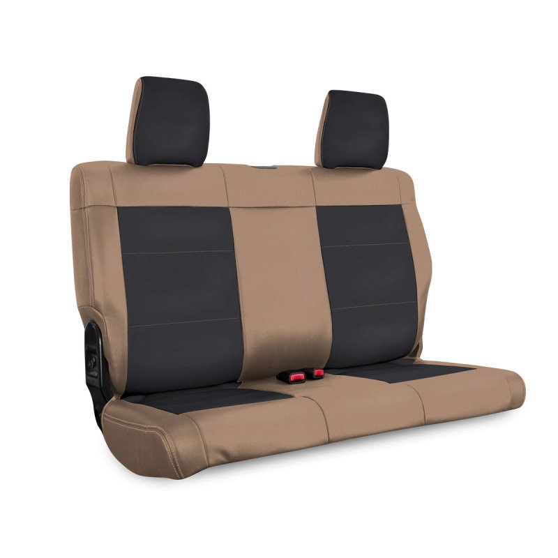 PRP 08-10 Jeep Wrangler JKU Rear Seat Cover/4 door - Black/Tan