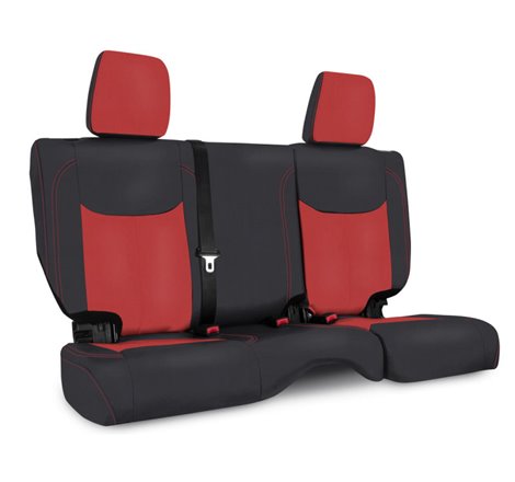PRP 13-18 Jeep Wrangler JKU Rear Seat Cover/4 door - Black/Red