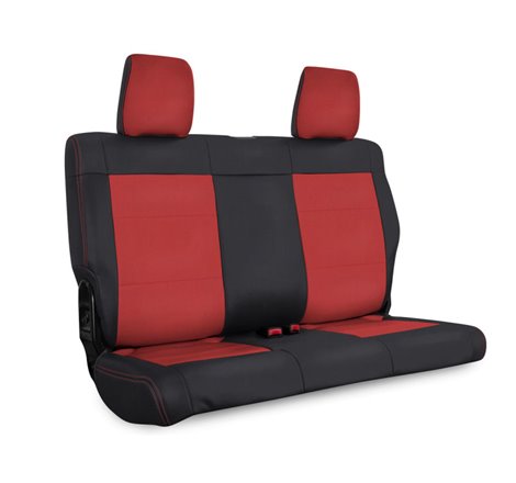 PRP 07 Jeep Wrangler JKU Rear Seat Cover/4 door - Black/Red