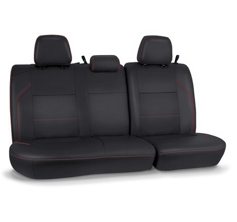 PRP 2016+ Toyota Tacoma Rear Bench Cover Double Cab - Black with Red Stitching