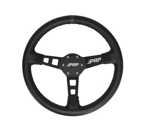 PRP Deep Dish Leather Steering Wheel- Black