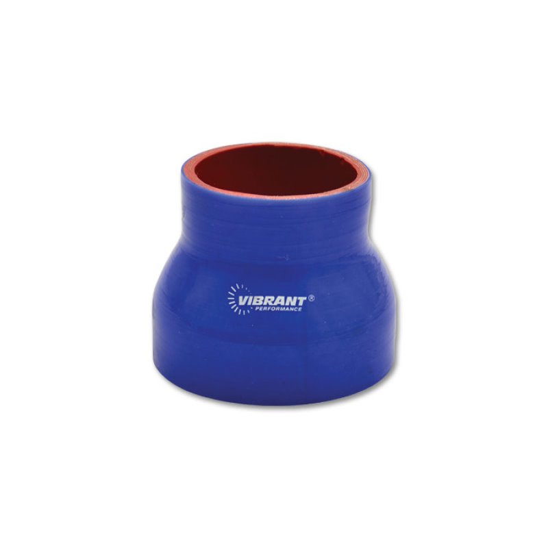 Vibrant Silicone Reducer Coupler 3.50in ID x 3.00in ID x 4.50in Long - Blue