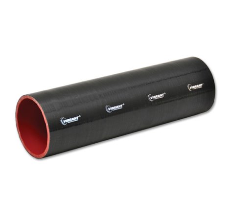 Vibrant Silicone Straight Hose Coupler 0.50in ID x 12.00in Long - Gloss Black