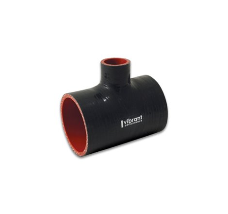 Vibrant Silicone T-Hose Coupler Hose ID 2.50in Overall Length 4in Branch ID 1in