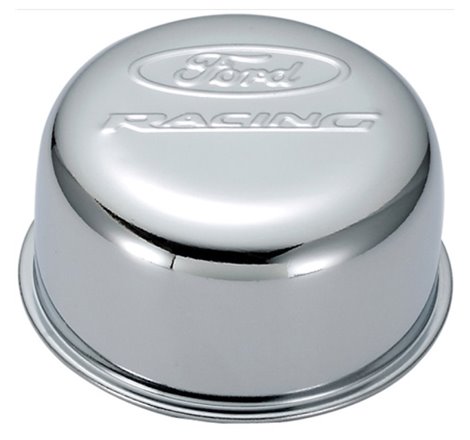 Ford Racing Chrome Breather Cap w/ Ford Racing Logo - Twist Type