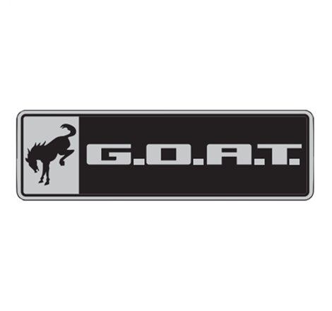 Ford Racing Bronco/Bronco Sport G.O.A.T. Badge - Black/Chrome