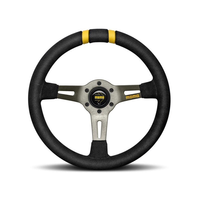 Momo MODDRIFT Steering Wheel 330 mm -  Black Suede/Anth Spokes/2 Stripes