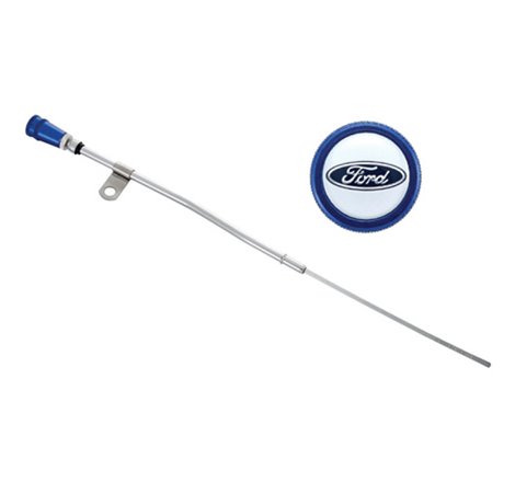 Ford Racing Dipstick Kit - Anodized Aluminum Handle w/ Embossed Ford Logo