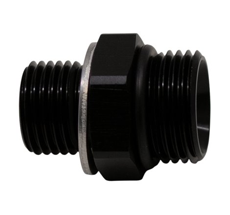 DeatschWerks 8AN ORB Male to M16 X 1.5 Metric Male (Incl O-Ring and Washer) - Anodized Matte Black