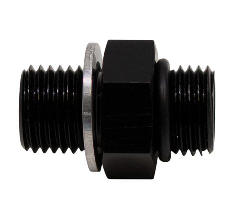 DeatschWerks 8AN ORB Male to M18 X 1.5 Metric Male (Incl O-Ring and Washer) - Anodized Matte Black