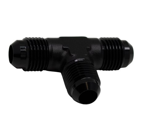 DeatschWerks 6AN Male Flare to 6AN Male Flare to 6AN Male Flare Tee Fitting - Anodized Matte Black