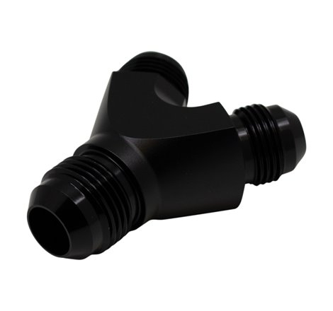 DeatschWerks 8AN Male Flare to 8AN Male Flare to 10AN Male Flare Y Fitting - Anodized Matte Black