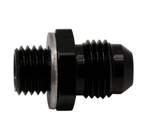 DeatschWerks 6AN Male Flare to M12 X 1.5 Male Metric Adapter (Incl Washer) - Anodized Matte Black
