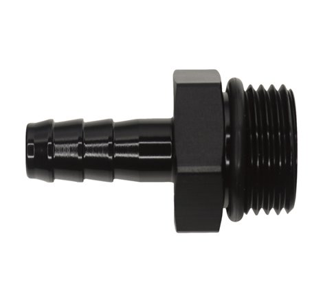 DeatschWerks 10AN ORB Male to 3/8in Male Triple Barb Fitting (Incl O-Ring) - Anodized Matte Black