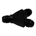 DeatschWerks 6AN Male Flare to 6AN Male Flare to 6AN Male Flare Y Fitting - Anodized Matte Black