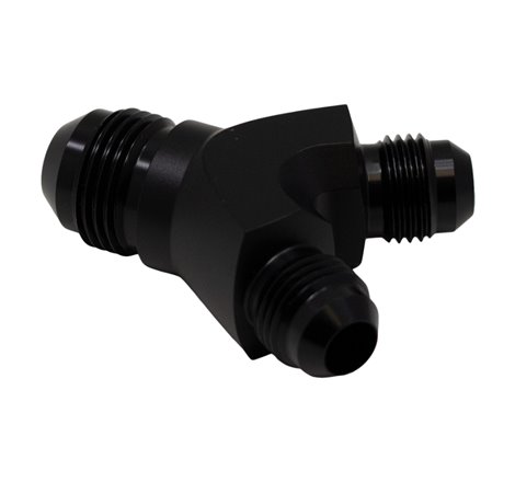 DeatschWerks 6AN Male Flare to 6AN Male Flare to 8AN Male Flare Y Fitting - Anodized Matte Black