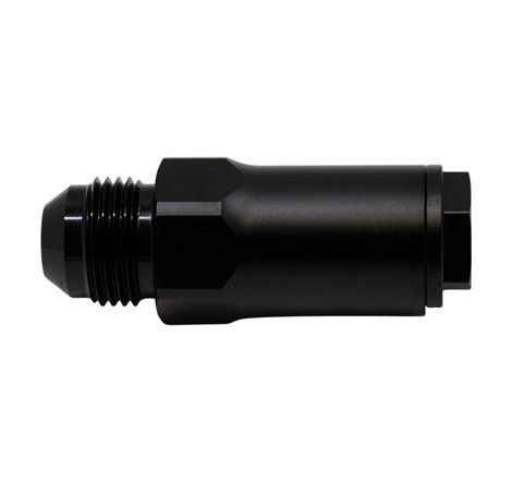 DeatschWerks 8AN Male Flare to 1/2in Ford Male EFI Quick Connect Adapter - Anodized Matte Black