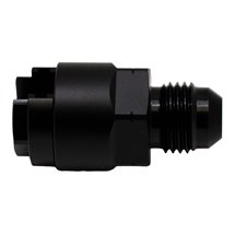 DeatschWerks 6AN Male Flare to 1/4in Female EFI Quick Connect Adapter - Anodized Matte Black