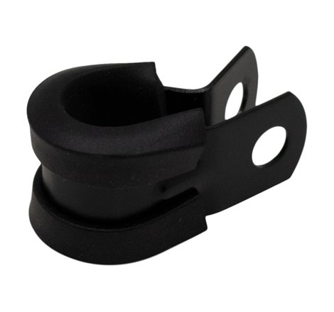 DeatschWerks Rubber Cushioned P-Clamp for 6AN Hose - 9.5mm Clamp Id - Anodized Matte Black