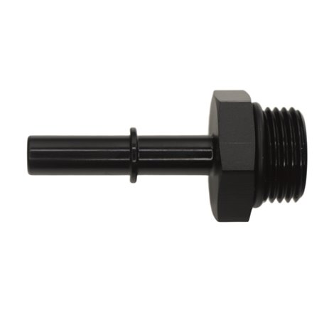DeatschWerks 8AN ORB Male to 5/16in Male EFI Quick Connect Adapter - Anodized Matte Black