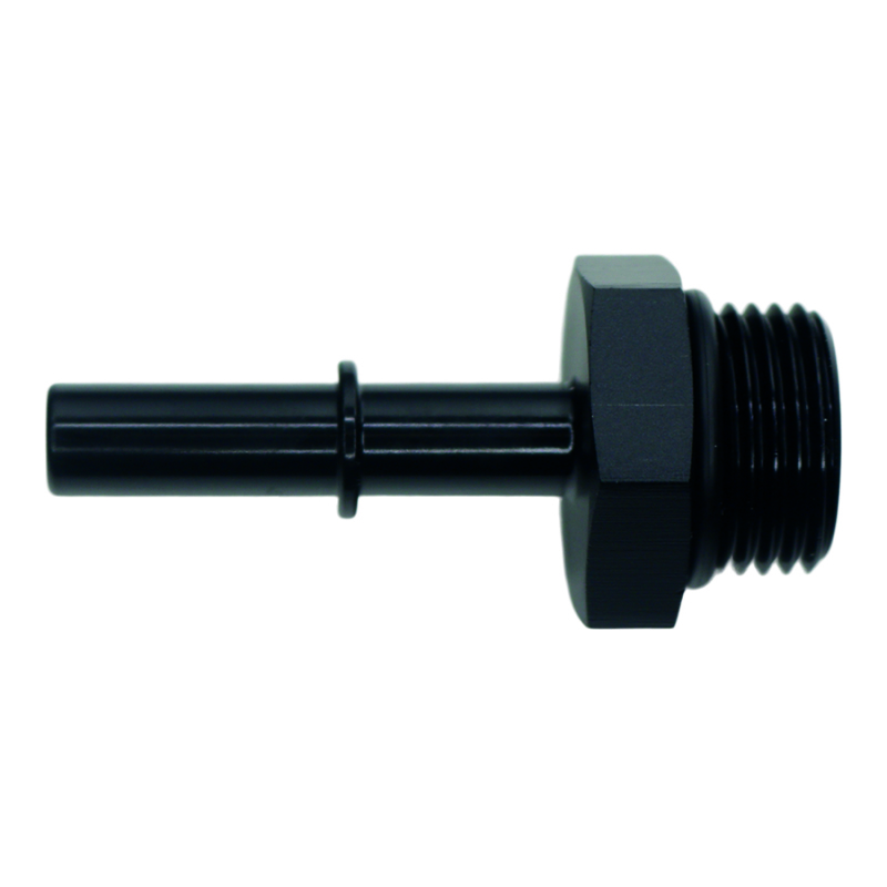 DeatschWerks 8AN ORB Male to 5/16in Male EFI Quick Connect Adapter - Anodized Matte Black