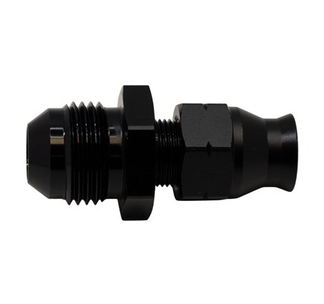 DeatschWerks 8AN Male Flare to 5/16in Hardline Compression Adapter - Anodized Matte Black