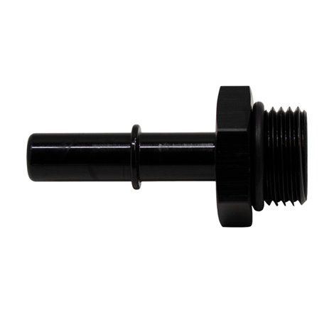 DeatschWerks 8AN ORB Male to 3/8in Male EFI Quick Connect Adapter - Anodized Matte Black