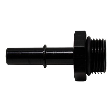 DeatschWerks 8AN ORB Male to 3/8in Male EFI Quick Connect Adapter - Anodized Matte Black