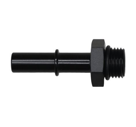 DeatschWerks 6AN ORB Male to 3/8in Male EFI Quick Connect Adapter - Anodized Matte Black