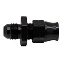 DeatschWerks 6AN Male Flare to 3/8in Hardline Compression Adapter - Anodized Matte Black