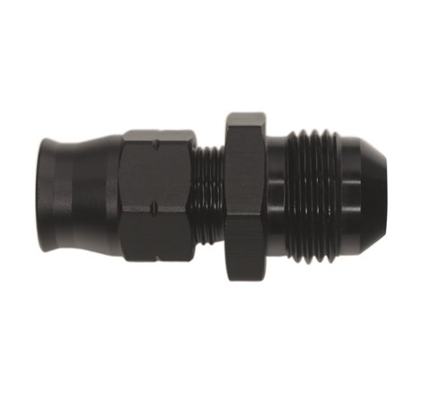 DeatschWerks 8AN Male Flare to 3/8in Hardline Compression Adapter - Anodized Matte Black