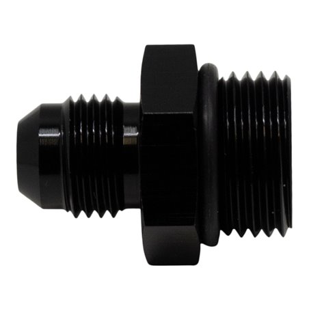 DeatschWerks 8AN ORB Male to 6AN Male Flare Adapter (Incl O-Ring) - Anodized Matte Black