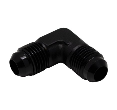 DeatschWerks 6AN Male Flare to 6AN Male Flare 90-Degree Fitting - Anodized Matte Black