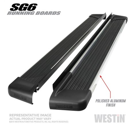 Westin Polished Aluminum Running Board 83 inches SG6 Running Boards - Polished