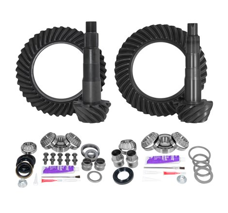 Yukon Gear Ring & Pinion Gear Kit Pkg F&R w/Install Kits Toyota 8.4/8.0 IFS 4.56 Ratio