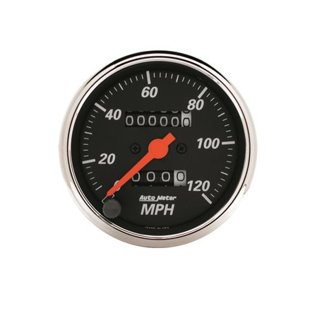 AutoMeter Gauge Speedometer 3-1/8in. 120MPH Mechanical Designer Black