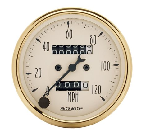 AutoMeter Gauge Speedometer 3-1/8in. 120MPH Mechanical Golden Oldies