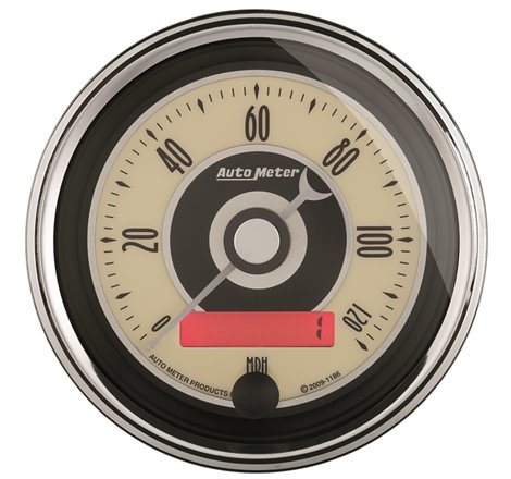 AutoMeter Gauge Speedometer 3-3/8in. 120MPH Elec. Programmable Cruiser Ad
