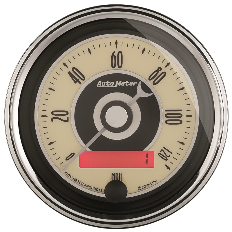 AutoMeter Gauge Speedometer 3-3/8in. 120MPH Elec. Programmable Cruiser Ad