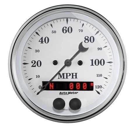 AutoMeter Gauge Speedometer 3-3/8in. 120MPH Gps Old Tyme White