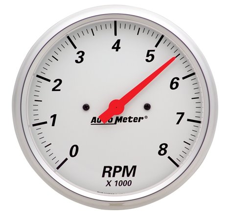 AutoMeter Gauge Tachometer 5in. 8K RPM In-Dash Arctic White