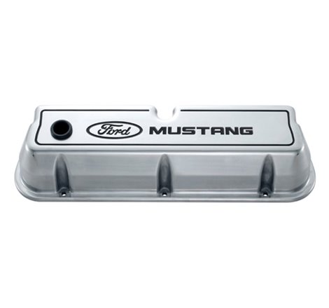 Ford Racing Ford 289/302/351W Die-Cast Valve Covers - Polished w/Black Logo