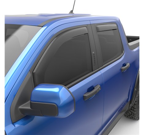 EGR 2022+ Ford Maverick In Channel Window Visors Front/Rear Set - Matte Black Crew Cab