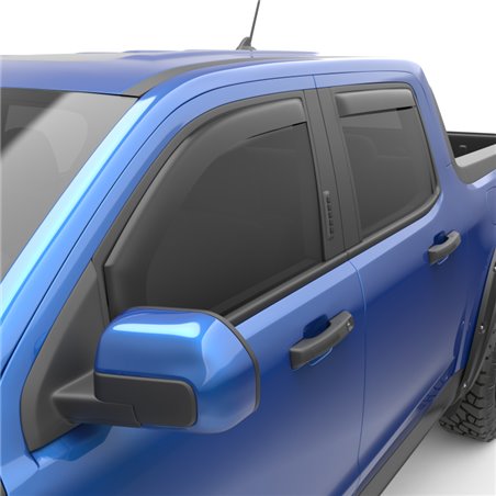 EGR 2022+ Ford Maverick In Channel Window Visors Front/Rear Set - Matte Black Crew Cab