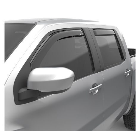 EGR 2022+ Nissan Frontier In Channel Window Visors Front/Rear Set - Dark Smoke Crew Cab