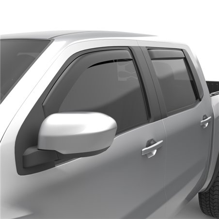 EGR 2022+ Nissan Frontier In Channel Window Visors Front/Rear Set Matte Black Crew Cab