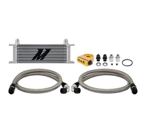 Mishimoto Universal Thermostatic Oil Cooler Kit 13-Row Silver