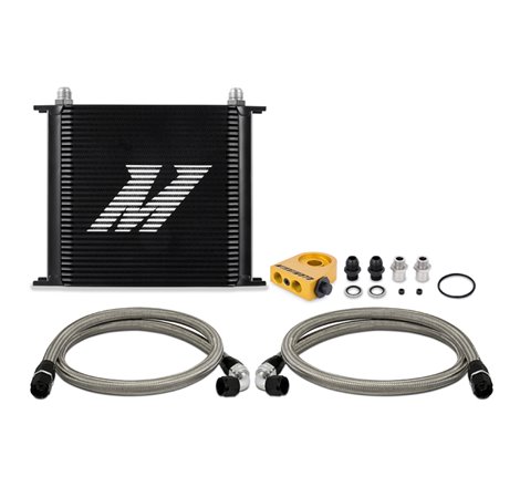 Mishimoto Universal Thermostatic Oil Cooler Kit 34-Row Black