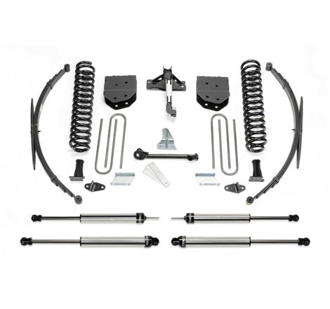 Fabtech 08-16 Ford F250/350 4WD 8in Basic Sys w/Dlss Shks & Rr Leaf Sprngs